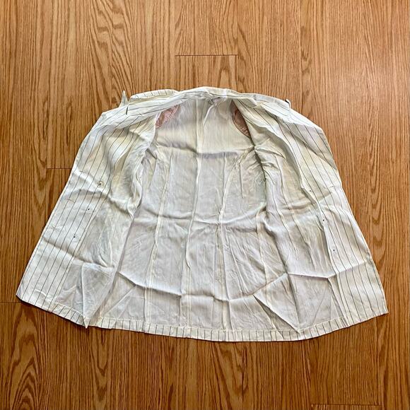 Francine Browner Vintage White Stripe Oversized Blazer Womens 6 - Picture 8 of 15